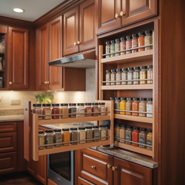 Kitchen Cabinets With Spice Rack