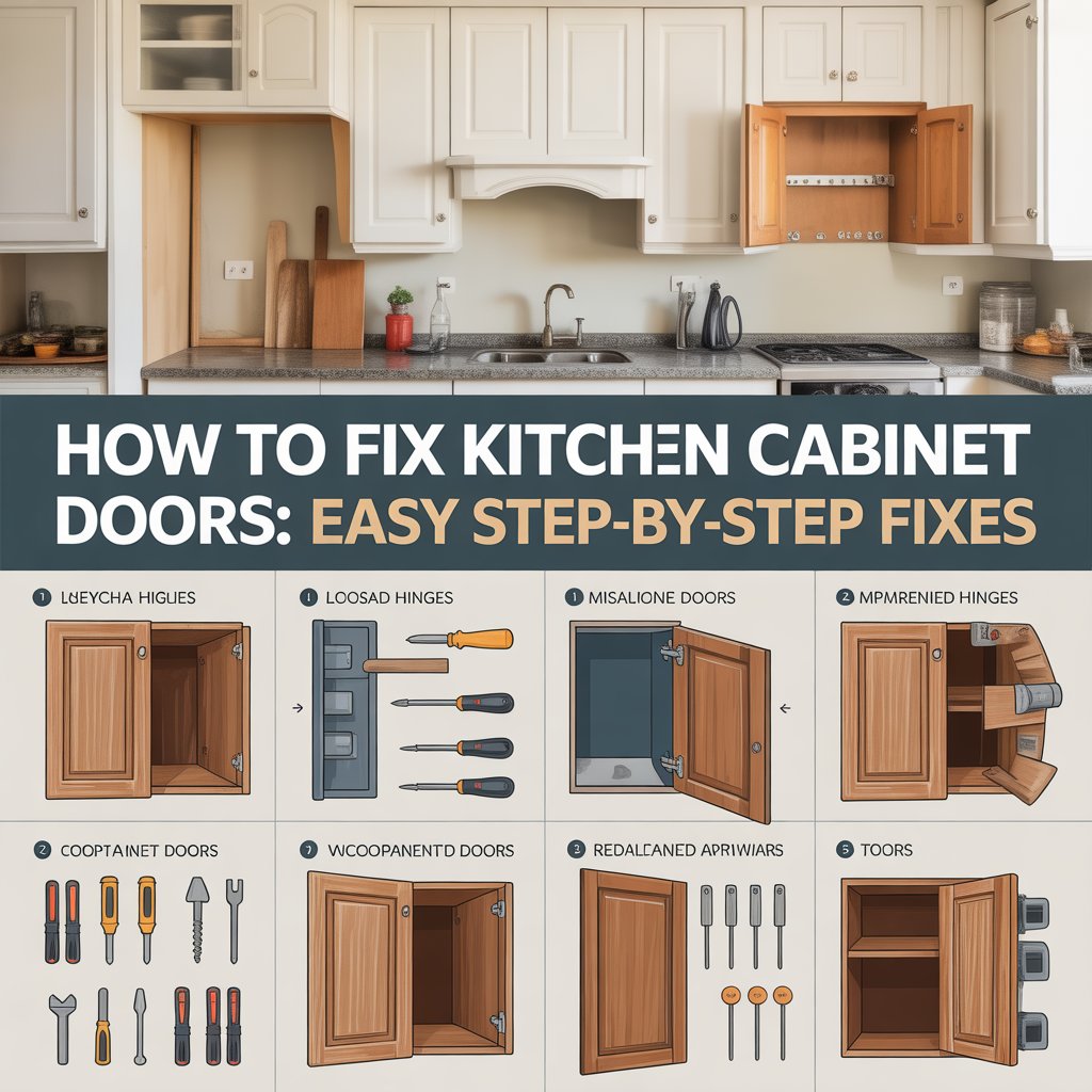How To Fix Kitchen Cabinet Doors: Easy Step-By-Step Fixes