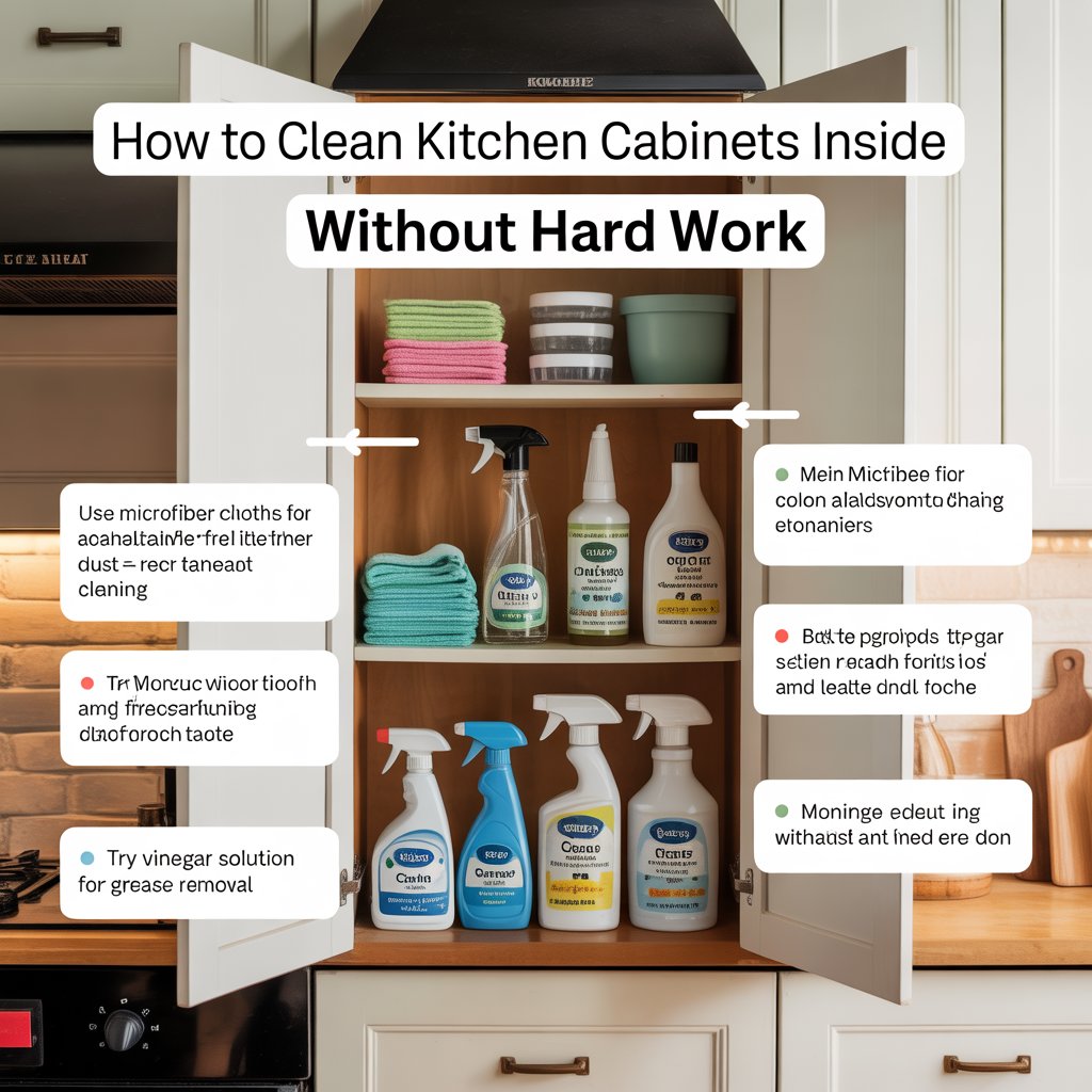How To Clean Kitchen Cabinets Inside Without Hard Work