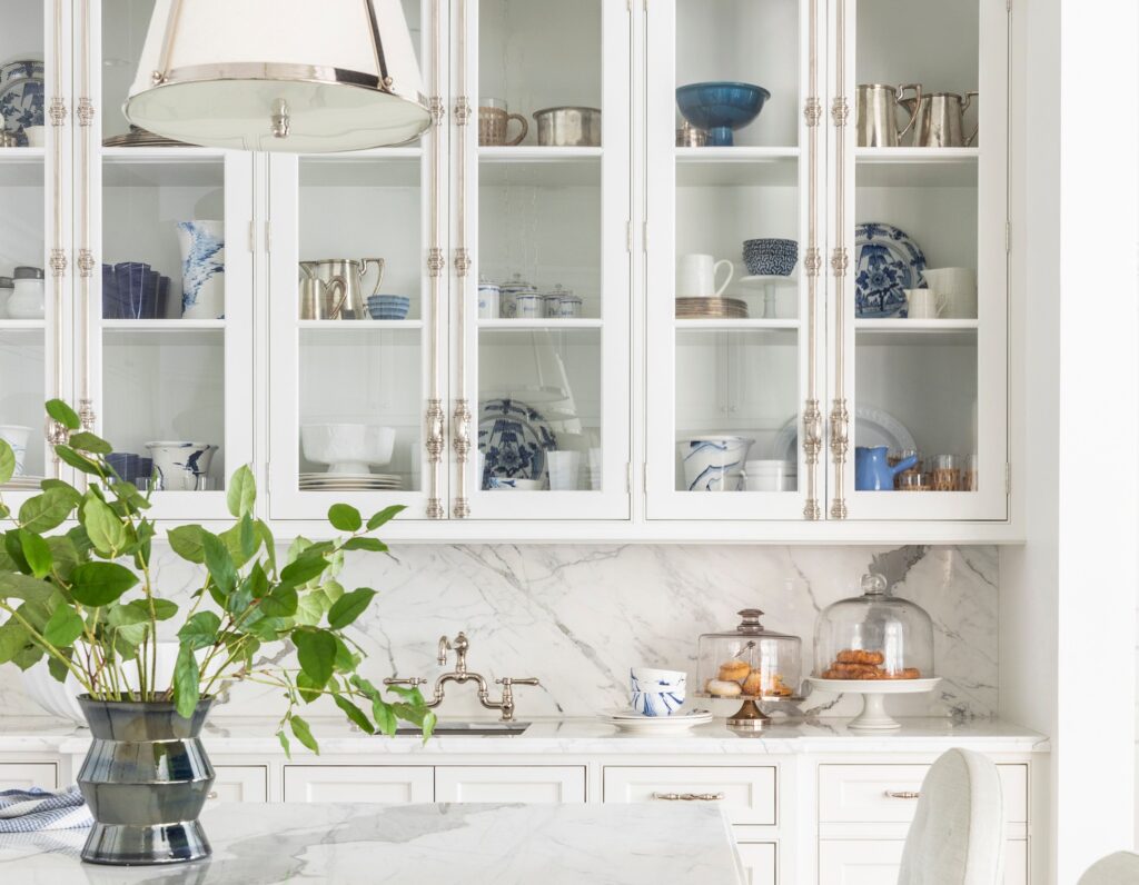 How To Style Glass Kitchen Cabinets