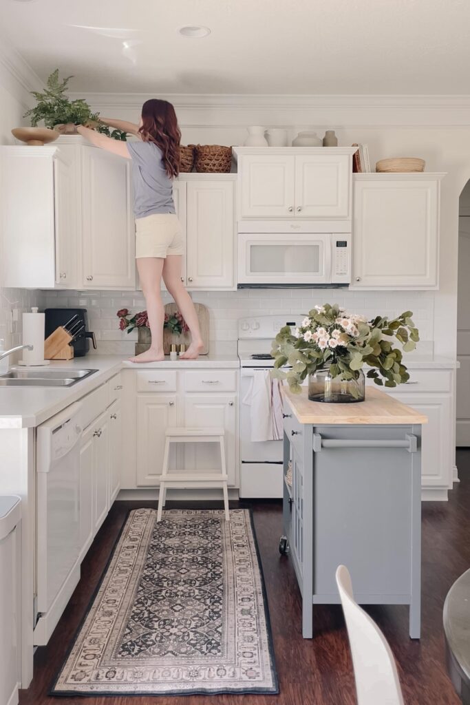 How To Decorate Top Of Kitchen Cabinets