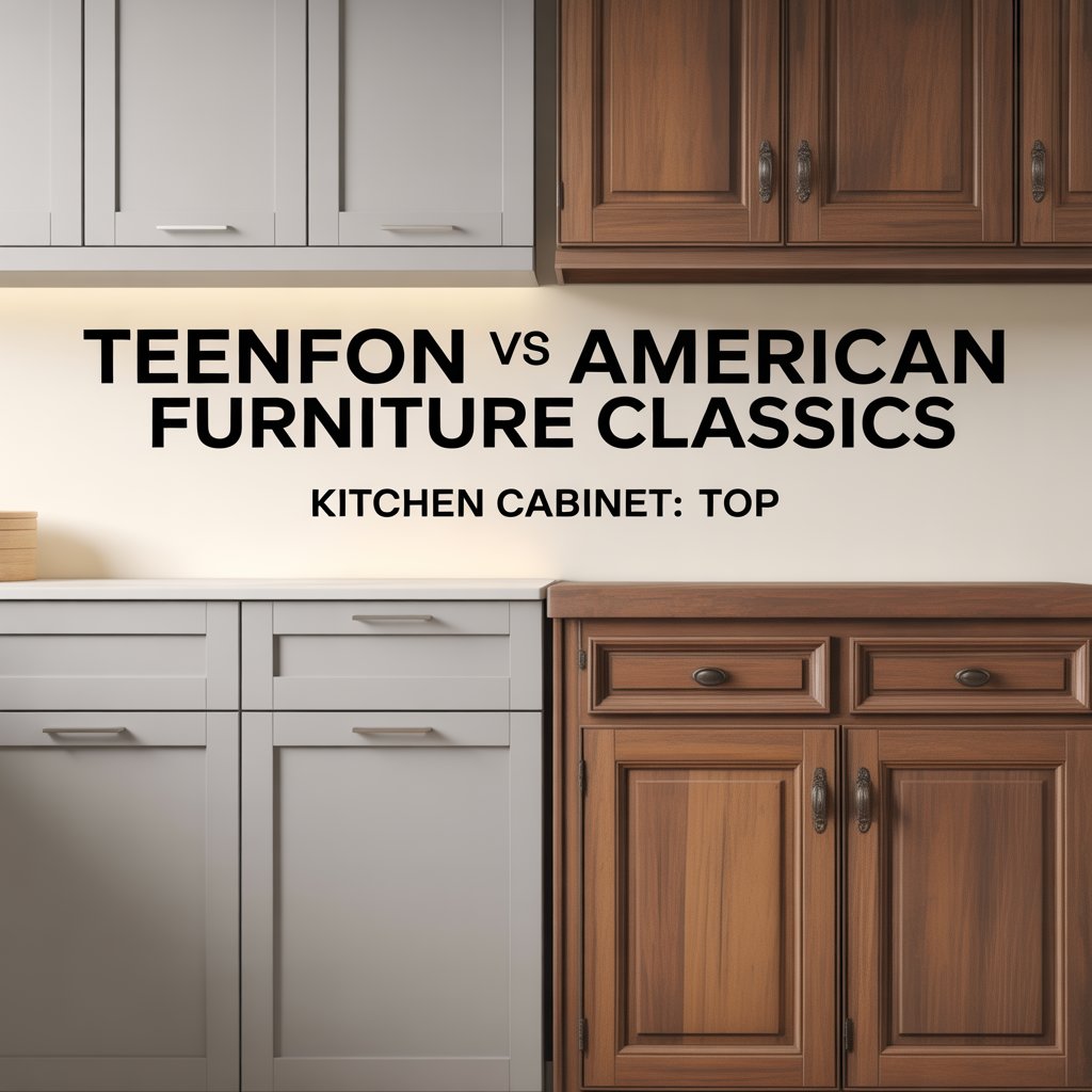 TEENFON Vs American Furniture Classics Kitchen Cabinet: Top