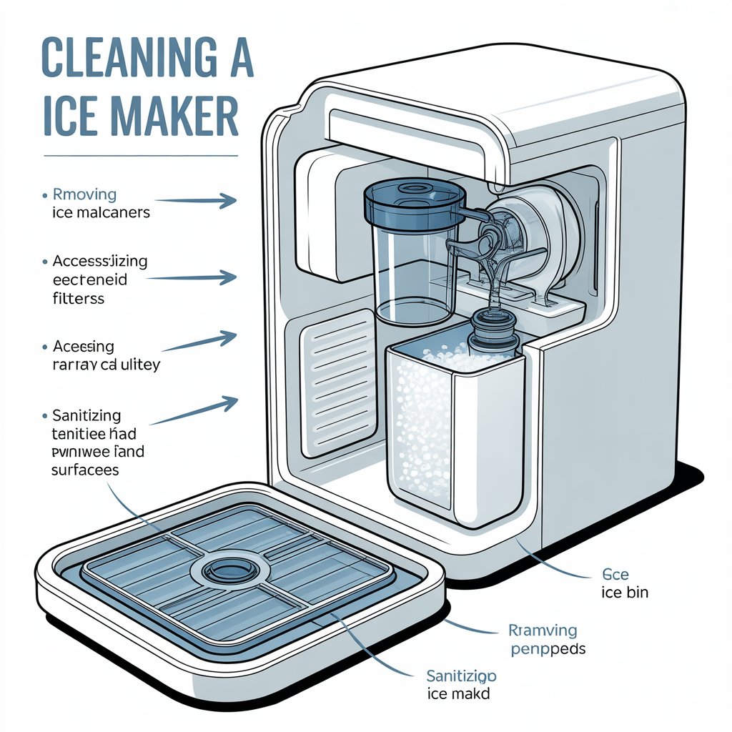 how to clean kitchen aid ice maker
